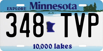 MN license plate 348TVP