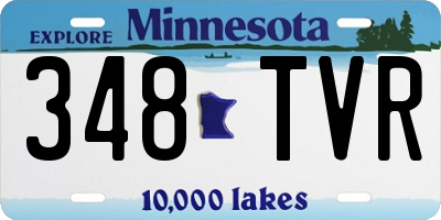 MN license plate 348TVR