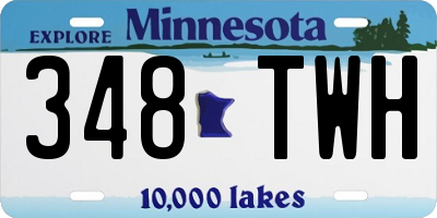 MN license plate 348TWH