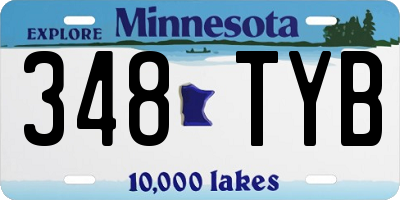MN license plate 348TYB