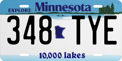 MN license plate 348TYE