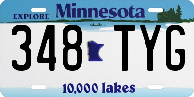 MN license plate 348TYG