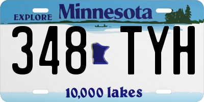 MN license plate 348TYH