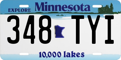 MN license plate 348TYI