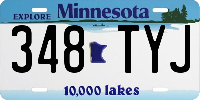 MN license plate 348TYJ