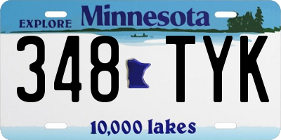 MN license plate 348TYK