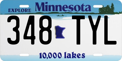 MN license plate 348TYL