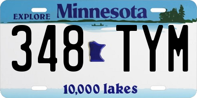 MN license plate 348TYM