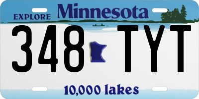 MN license plate 348TYT