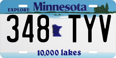 MN license plate 348TYV