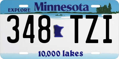MN license plate 348TZI