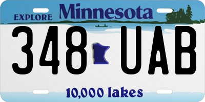 MN license plate 348UAB