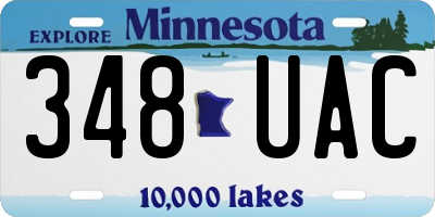 MN license plate 348UAC