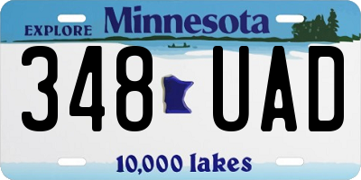 MN license plate 348UAD