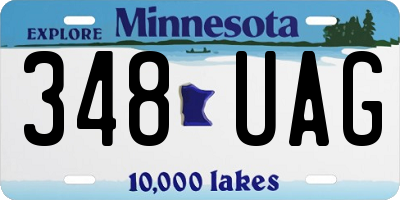 MN license plate 348UAG