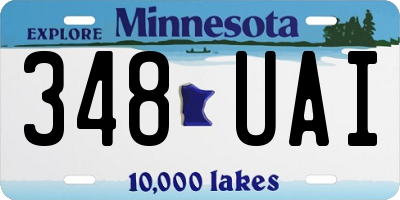 MN license plate 348UAI