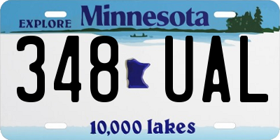 MN license plate 348UAL