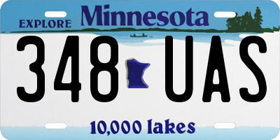 MN license plate 348UAS