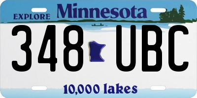 MN license plate 348UBC