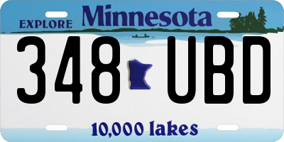 MN license plate 348UBD