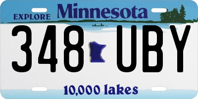 MN license plate 348UBY