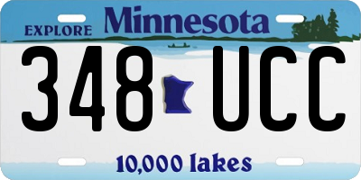 MN license plate 348UCC