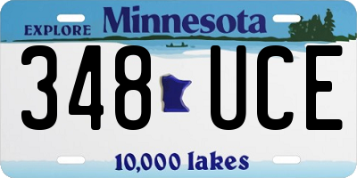 MN license plate 348UCE