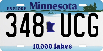 MN license plate 348UCG