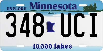 MN license plate 348UCI