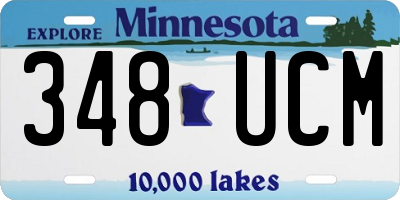 MN license plate 348UCM