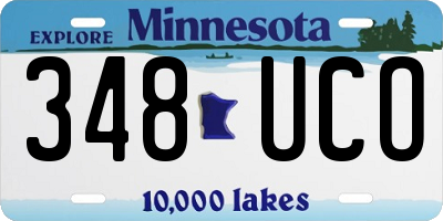 MN license plate 348UCO