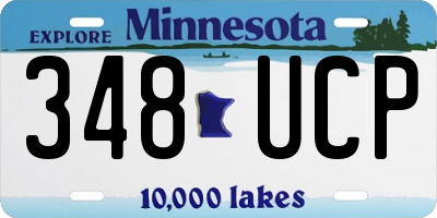 MN license plate 348UCP