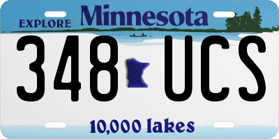 MN license plate 348UCS