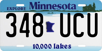 MN license plate 348UCU