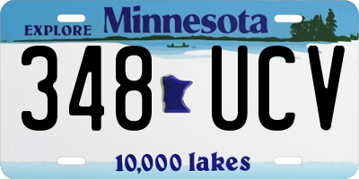 MN license plate 348UCV