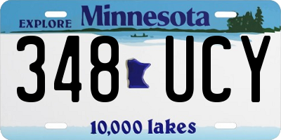 MN license plate 348UCY
