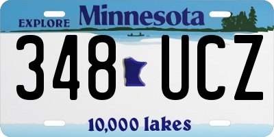 MN license plate 348UCZ