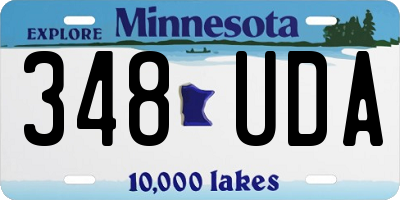 MN license plate 348UDA