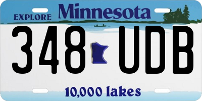 MN license plate 348UDB