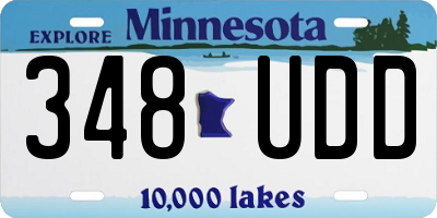 MN license plate 348UDD