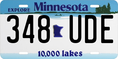 MN license plate 348UDE