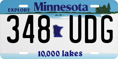 MN license plate 348UDG