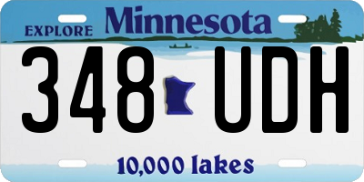 MN license plate 348UDH