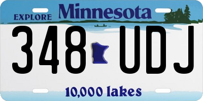 MN license plate 348UDJ
