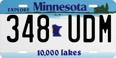 MN license plate 348UDM