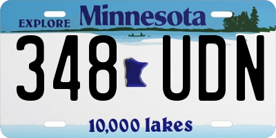MN license plate 348UDN