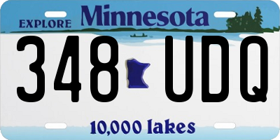 MN license plate 348UDQ