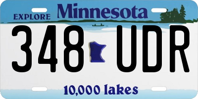 MN license plate 348UDR