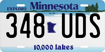 MN license plate 348UDS