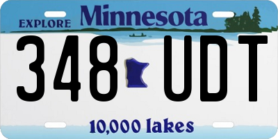 MN license plate 348UDT